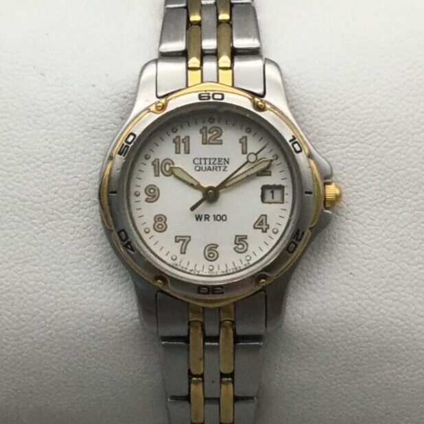 CITIZEN シチズン Two Tone Stainless S LADIES WATCH Citizen Ladies Watch Two Tone Date Stainless Steel 7.5 | eBay