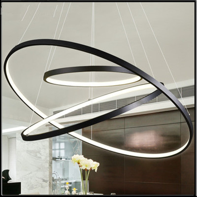 LED Galaxy Rings Acrylic Chandelier Pendant Light Ceiling Lamp Lighting Living