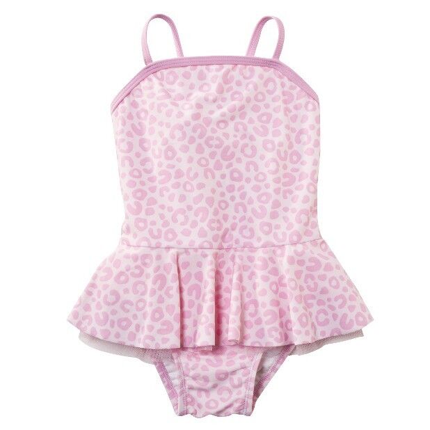 Circo Swimsuit Pink Leopard Print Skirted Tutu Swim Suit Sooo Cute Bathing NEW
