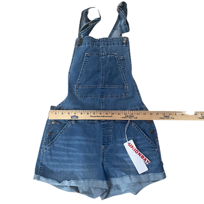 Unionbay NWT Denim Carpenter Overalls Bib Overall Shorts Womans