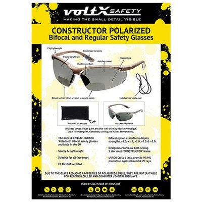 voltX CONSTRUCTOR POLARISIERT Sportbrille bifokal mit Sehstärke