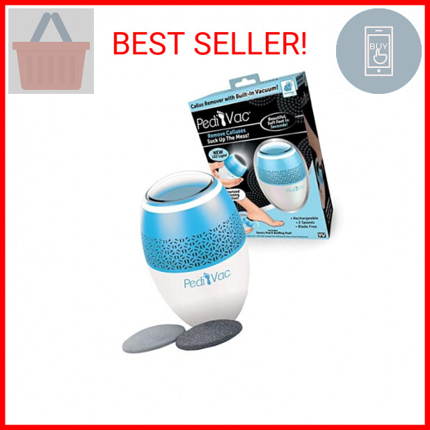 Pedi Vac by Ped Egg - Callus Remover for Feet with Built-in Vacuum Removes Dead