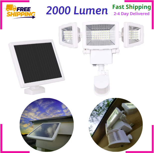 Westinghouse 2000 Lumen Triple Head Solar Security Light, Motion Activated Kit