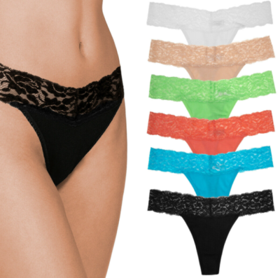 Ropa Interior De Encaje Pack 6 Tangas A La Moda Para Mujer Lentecería Sexy  Suave