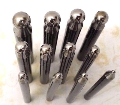 12pc Set Delux Dapping Punches Hardened Steel Mirror Polished