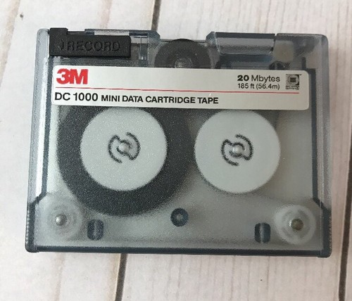 Lot Of 4~3M DC1000 Mini Data Cartridge Tape 20 Mbytes 185 Ft