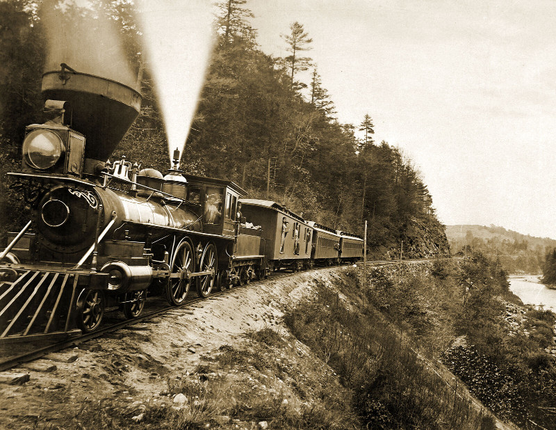 1870-1880 Vermont & Massachusetts Railroad Old Photo 8.5" x 11" Reprint