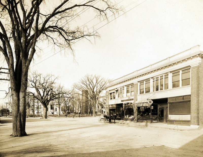 1912 Post Office Square, Sharon, MA Old Photo 8.5" x 11" Reprint