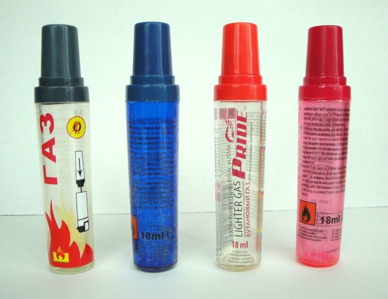 Butane Gas Refill Lighter Fuel Universal Tip 18ml Portable 4 bottles eBay