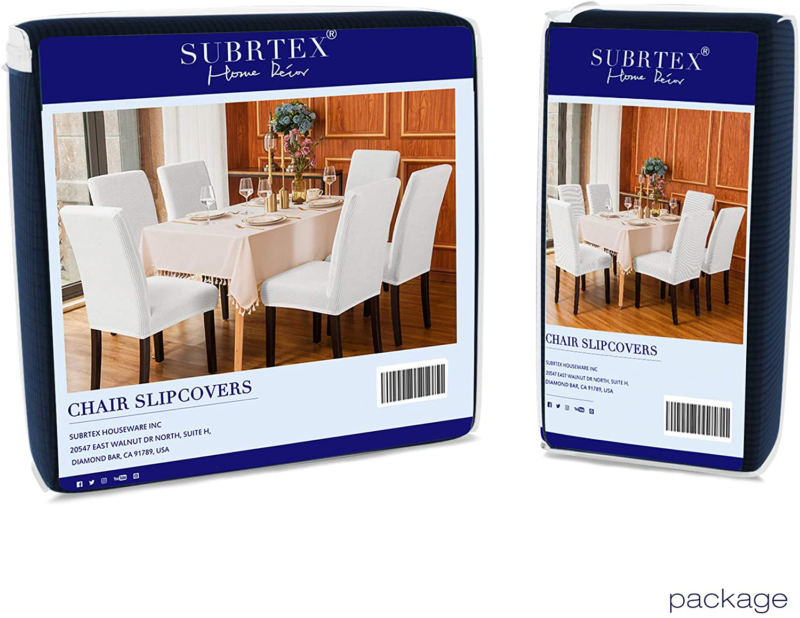 subrtex Dining Room Chair Slipcovers Sets Stretch Furniture Protector Covers for