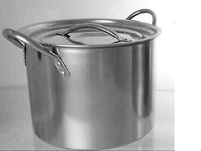 NEW DEEP STAINLESS STEEL STOCK POT  7 Litres LARGE