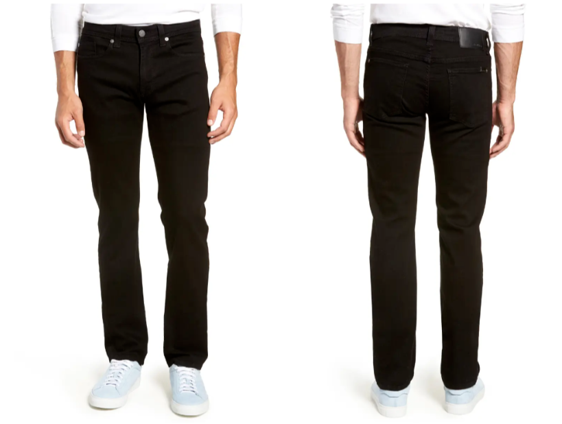 

Джинсы NEW FIDELITY Denim Gotham Black Jimmy Slim Straight из хлопка стрейч  США, Черный