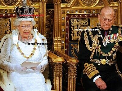 Queen Elizabeth Photo 8x10 Prince Philip Royal Collectibles London Britain