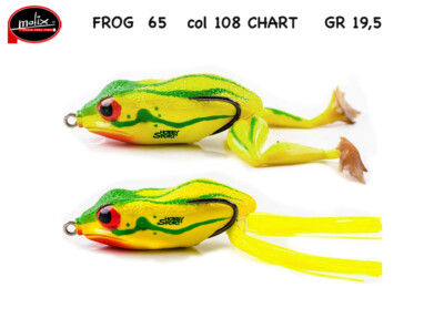 MOLIX FROG 65 COLORE 108 CHART FROG ESCA SILICONICA PER SPINNING BLACK BASS