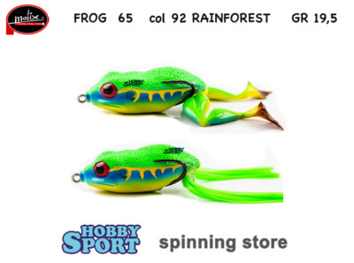 MOLIX FROG 65 COLORE 92 RAINFOREST FROG ESCA SILICONICA SPINNING BLACK BASS
