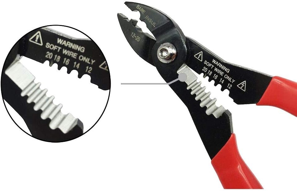 4 in 1 Wire Service Pliers Crimper Stripper Cutter Gripping for 12-20AWG Cable