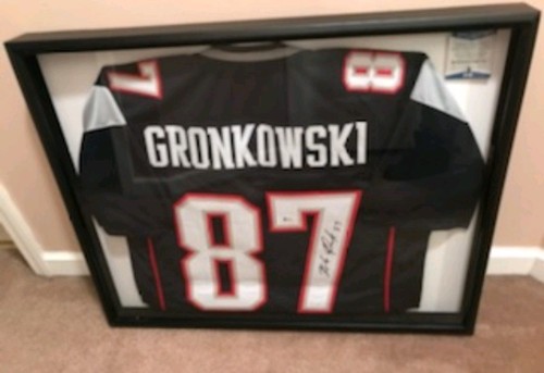New England Patriots Rob Gronkowski Framed Autographed jersey Beckett COA
