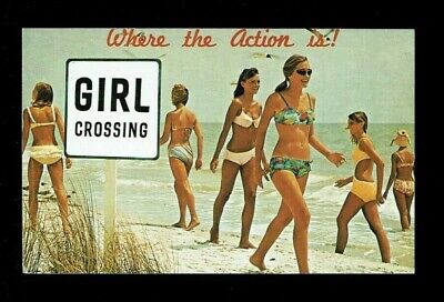 Fort Lauderdale,FL Florida ''Where the Action is! GIRL CROSSING girls in bikinis