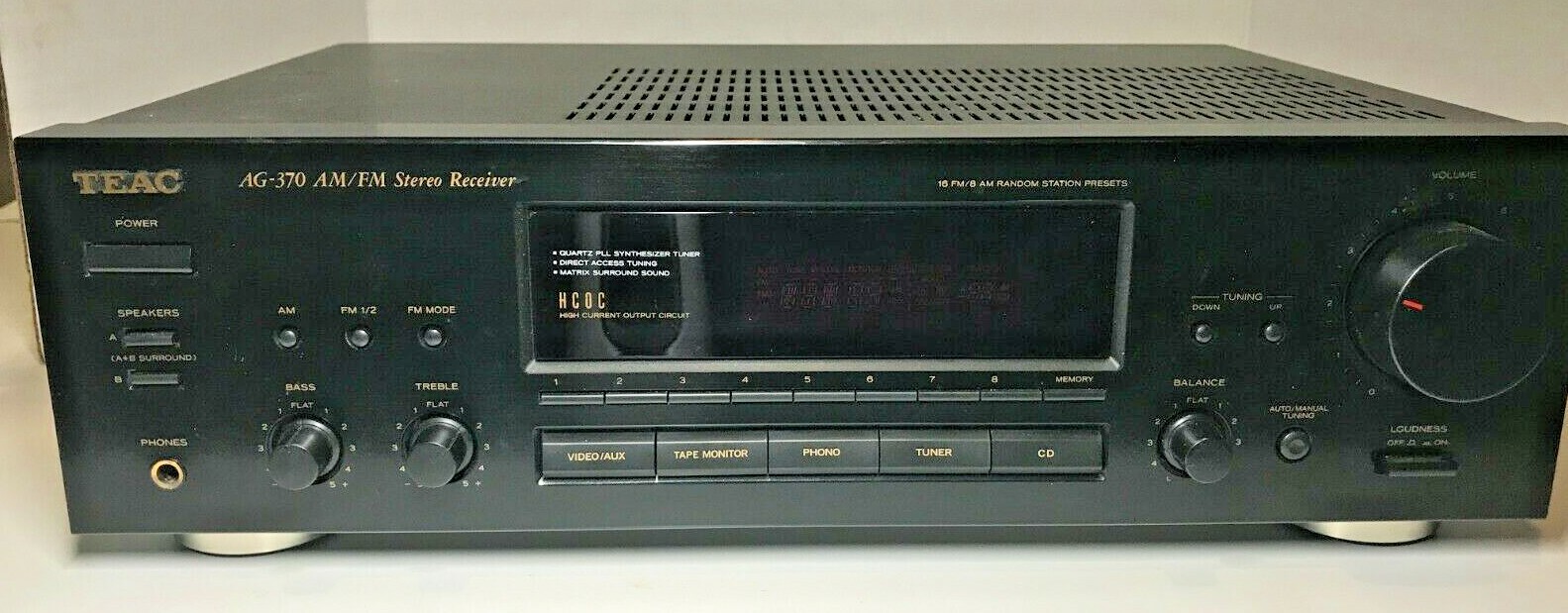 TEAC AG-370, AM/FM Stereo Component Receiver (50w per