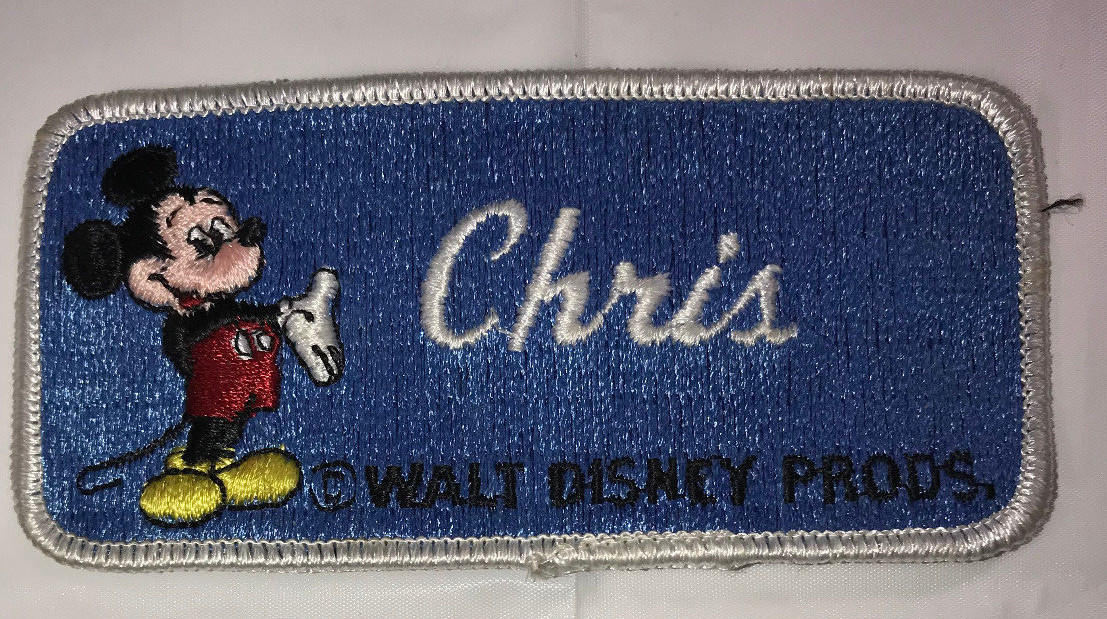 Walt Disney Productions CHRIS Name Tag 4