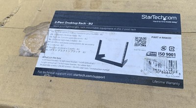 StarTech.com 2-Post Server Rack for Desktops - 8U Open Frame Rack Cabinet
