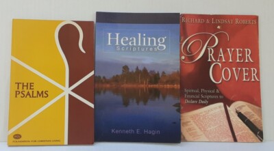 3 Christian Booklets The Psalms, Prayer Cover, Healing Scriptures