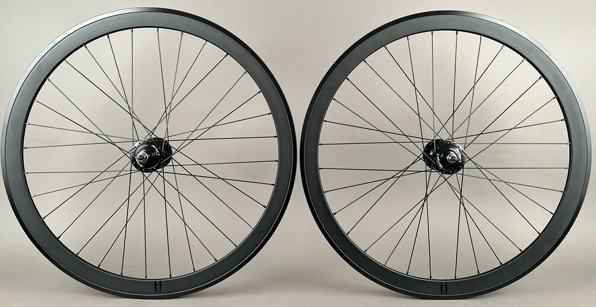 パーツ H PLUS SON GRAN COMPE H Plus Son SL42 Black Track Bike Fixed Gear Wheelset Fx/Fx