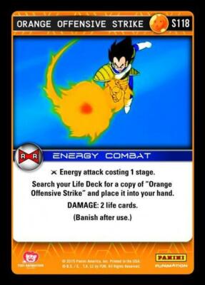 DBZ Dragon Ball Z TCG Card Panini Evolution S118 Orange