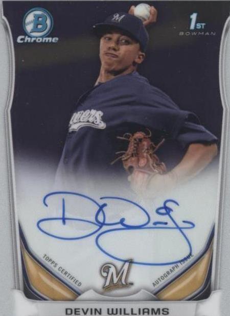 2014 Bowman Chrome - Devin Williams #BCAP-DWI