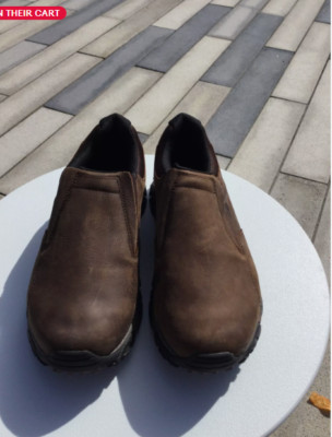 size - 8.5m - Merrell MOAB Adventure Moc Slip On Shoes for Men Dark Earth