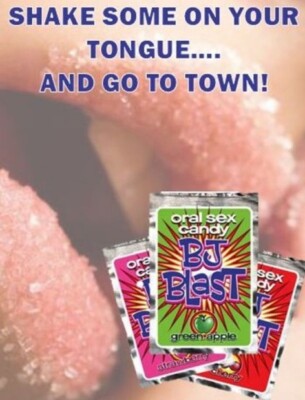 BJ Blast Oral Sex Candy Pop Rocks - Green Apple, Cherry Flavors