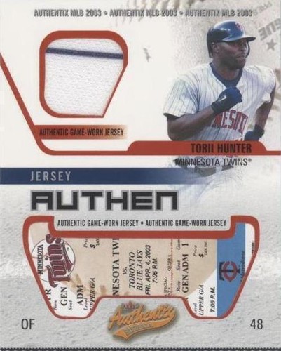 2003 Fleer Authentix - Torii Hunter #JA-TH