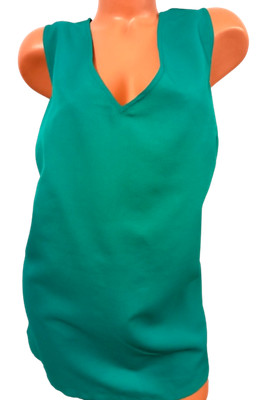 *Denim 24/7 green scoop neck women's sleeveless plus top 22W