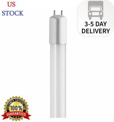 48 in. 16-Watt Daylight T8 Dimmable Linear LED Tube Light Bulb (2-Pack)