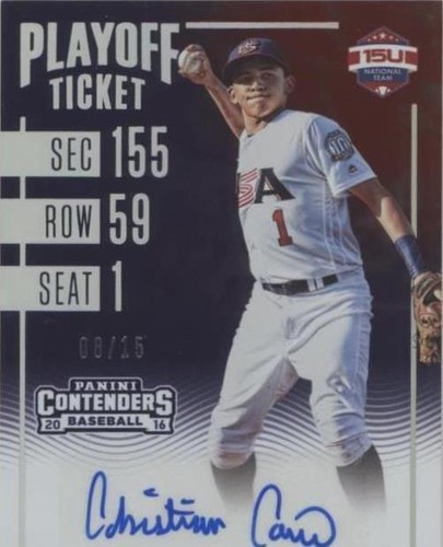 2016 Panini Elite Extra Edition - Christian Cairo #15U-CC