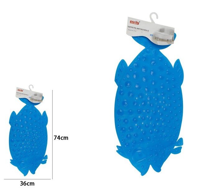 Tappeto Tappetino In Pvc Antiscivolo Per Vasca Da Bagno Doccia 74x36cm 59617 dfh