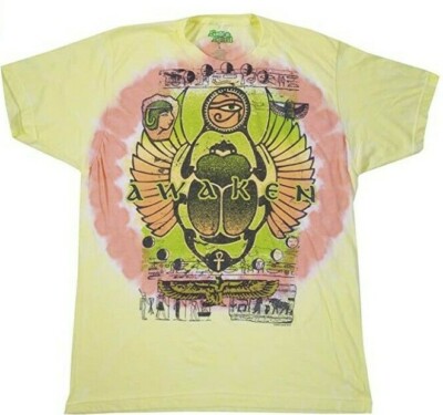 Awaken Scarab Eye Tie Dye T-Shirt T-Shirt M L 2XL Egypt Cleopatra Ankh