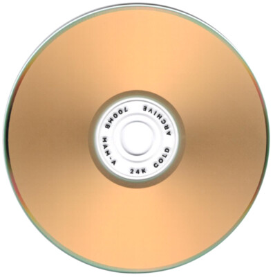 100-Pak MAM-A (Mitsui) GOLD/GOLD 52X 80-Min Archival CD-R's, Mitsui 45501