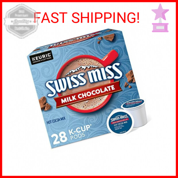 Swiss Miss Milk Chocolate Hot Cocoa Keurig Single-Serve K Cup Pods, 28 Count