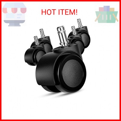 Office Chair Wheels Replacement, 5 Pcs 2 Inch Office Chair Casters Heavy Duty, C