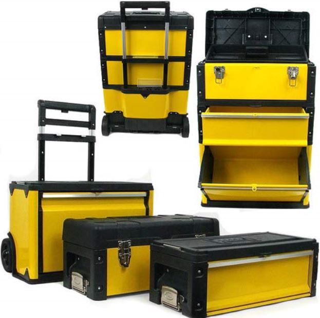 Rolling Toolbox Stacking Tool Chest Work Shop Garage Maintennce Room Repairs Kit
