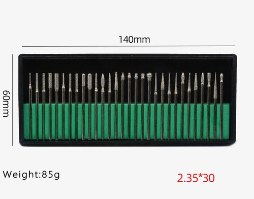 30Pcs/Box Dremel Power Tools Accessories 2.35mm Drill Bits Diamond Burs Grinding