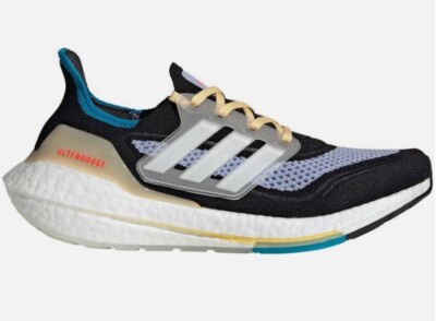 NEW! Adidas Ultraboost 21 Running Shoes, Women s Size 7.5, Black/Violet, S23836