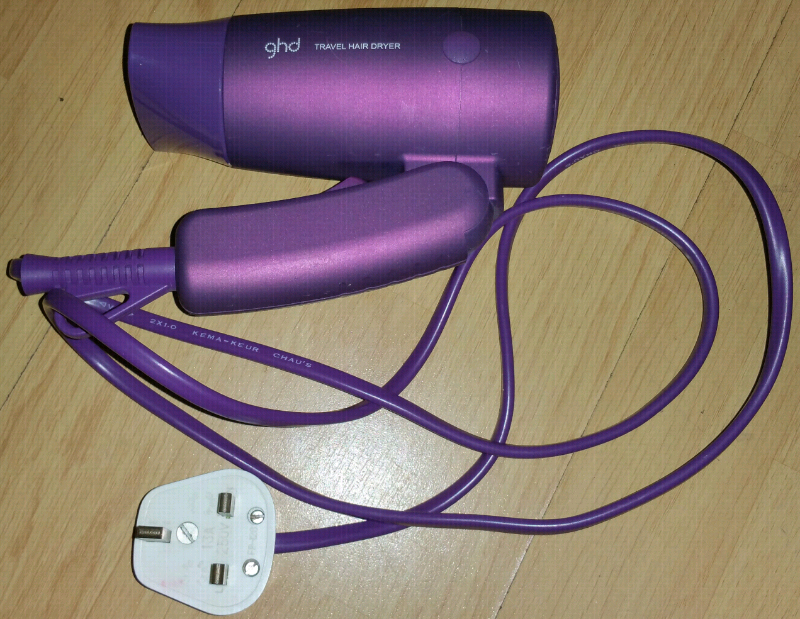 Purple Ghd Travel Size Hair Dryer With Uk Plug On For Sale In