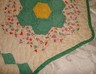 ANTIQUE VINTAGE HONEYCOMB HEXAGON PATCHWORK COTTON QUILT NICE 82
