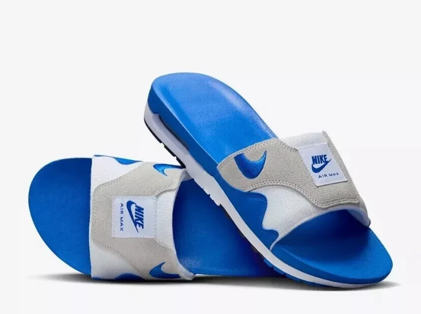 靴 NIKE AIR MAX 1 SLIDE 27cm Nike Air Max 1 Slide Sandals Mens Size 14 Royal Blue White