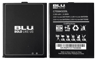 new BLU battery C755843220L Original OEM BLU 2200mAh for Studio G HD S0250uu