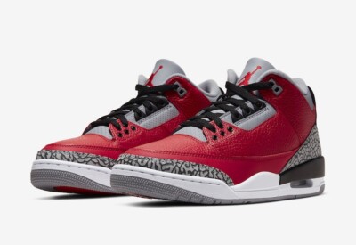 Nike Air Jordan 3 Retro SE Unite Red Cement CHI Exclusive Size 5 Men CU2277-600