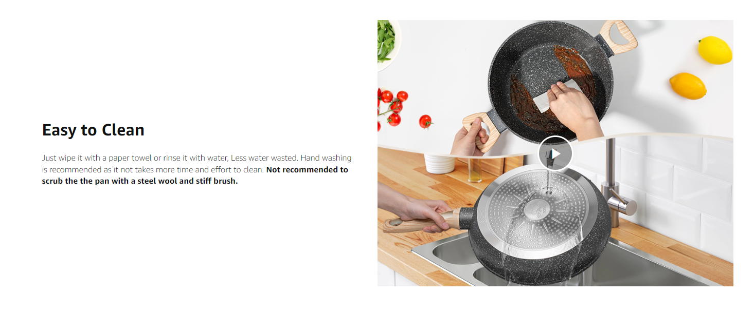 12 Piece Pots and Frying Pans Set Nonstick Induction Cookware Set Granite Coated