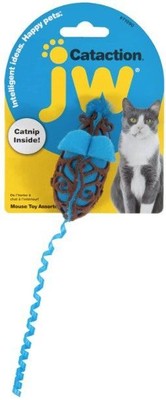 Cat, JW Pet Cataction Catnip Mouse Cat Toy With Rope Tail (1 count)